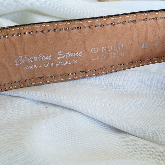 Vintage silver turquoise studded moon belt - Picture 7 of 8